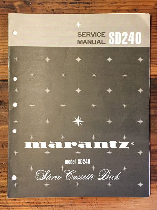 Marantz SD240 SD 240 Cassette Service Manual *Original*