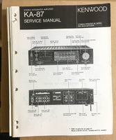 Kenwood KA-87 Amplifier  Service Manual *Original*