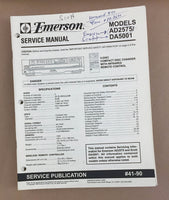 Emerson / Scott AD2575 DA5001 CD Player  Service Manual *Original*