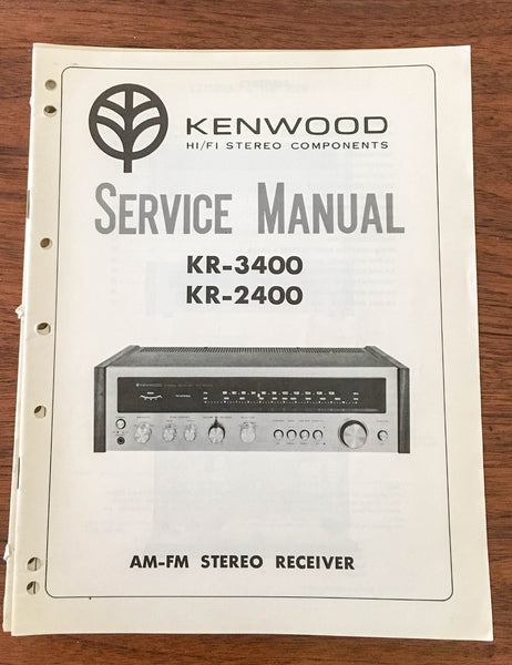 Kenwood KR-3400 KR-2400 Receiver Service Manual *Original*