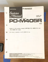 Pioneer PD-M405R CD Player Service Manual *Original*