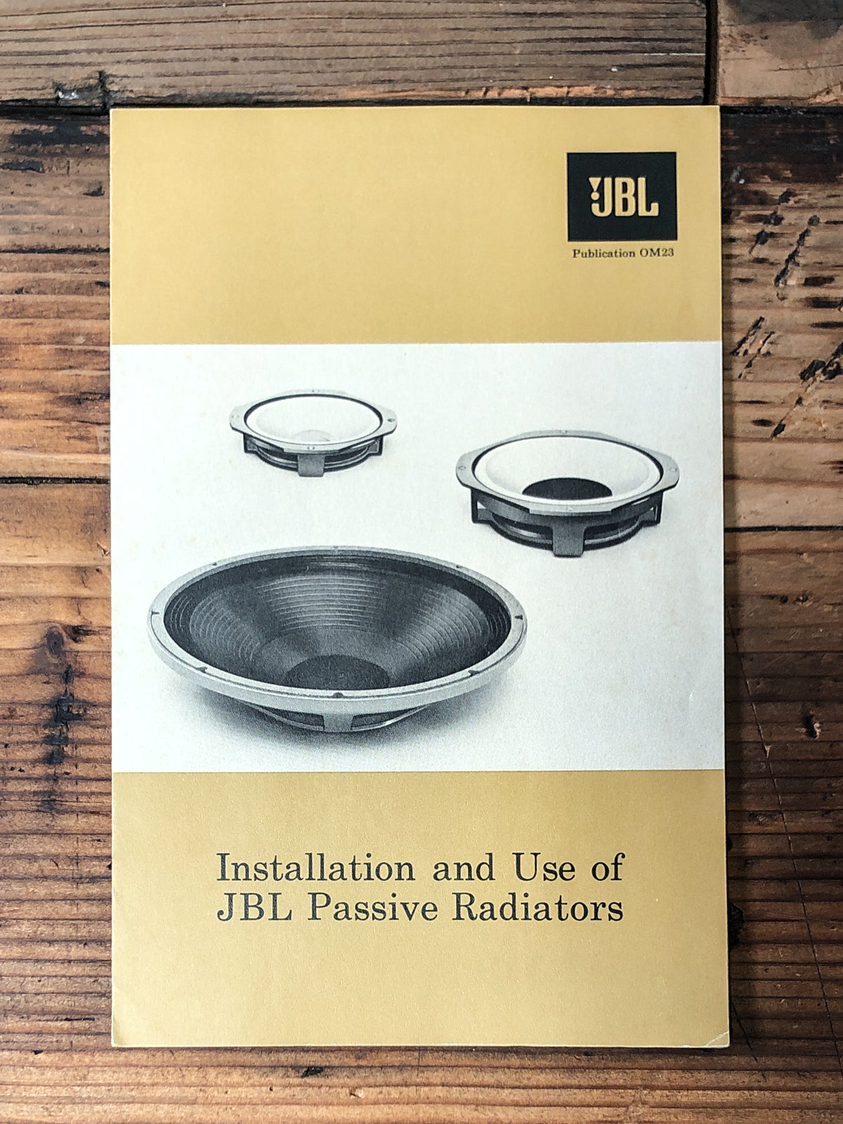 JBL Installation / Use Passive Radiators PR8 PR15 LE15A  Dealer Brochure *Orig*