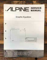 Alpine Model 3337 Equalizer  Service Manual *Original*