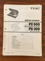 Teac PX-500 PX-300 RECORD PLAYER / TURNTABLE Service Manual *Original*