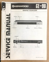 Kenwood GE-90 Equalizer  Service Manual *Original*