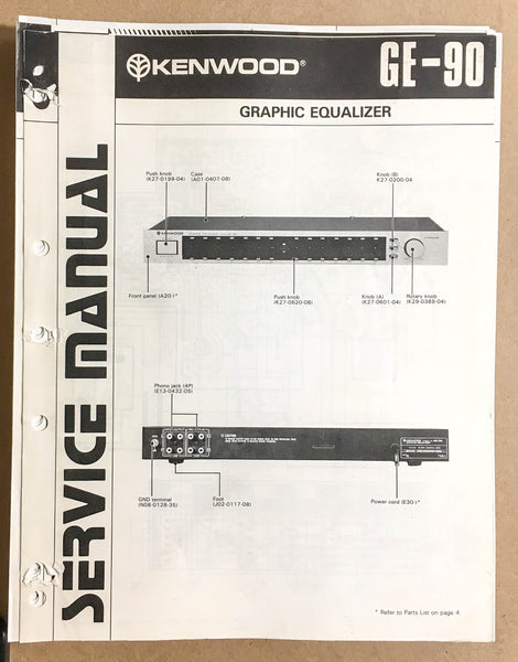 Kenwood GE-90 Equalizer  Service Manual *Original*