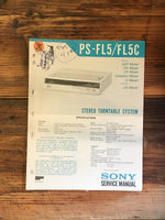 Sony PS-FL5 PS-FL5C  Service Manual *Original*