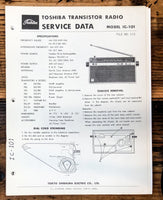 Toshiba IC-101 Radio Service Manual *Original*