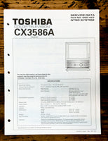 Toshiba CX3586A TV / Television Service Manual *Original*
