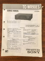 Sony TC-WR90ES Tape Cassette Service Manual *Original*