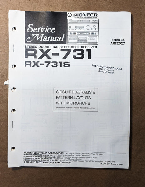 Pioneer RX-731 RX-731S Receiver Service Manual *Original*