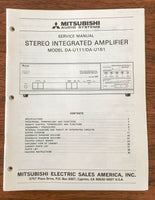 Mitsubishi DA-U111 DA-U161 Stereo Amplifier Service Manual *Original*