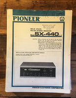 Pioneer SX-440 Receiver Owner & Service Manual *Original*