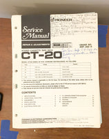 Pioneer CT-20 Cassette  Service Manual *Original*