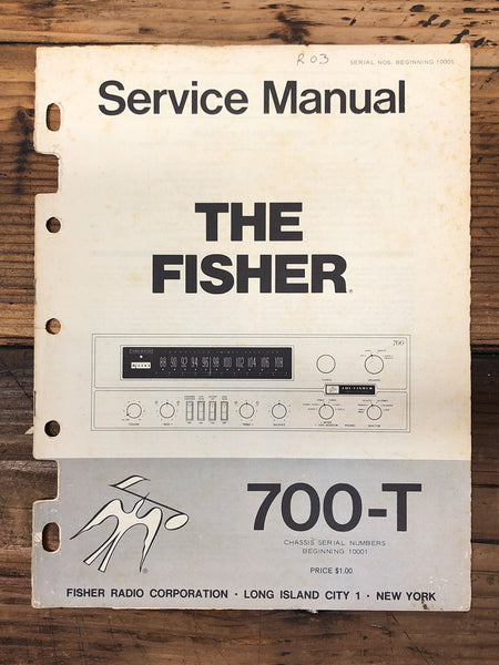 Fisher 700-T Receiver  Service Manual *Original*