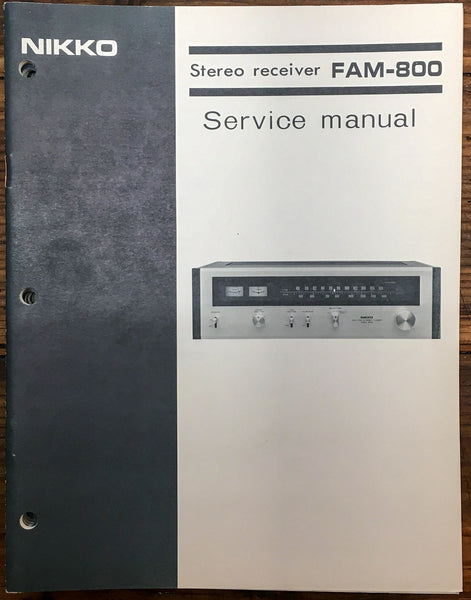 Nikko FAM-800 Receiver  Service Manual *Original*