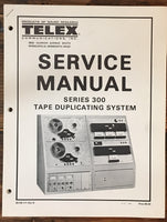 Telex Series 300 Tape Duplicating  Service Manual *Original*