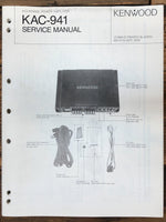 Kenwood KAC-941 Amplifier  Service Manual *Original*