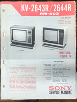 Sony KV-2643R KV-2644R TV  Service Manual *Original*