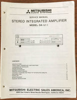 Mitsubishi DA-U11 Stereo Amplifier Service Manual *Original*