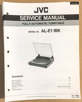 JVC AL-E1 1BK Turntable / Record Player  Service Manual *Original*