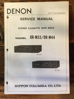 Denon DR-240 Cassette Deck Service Manual *Original*