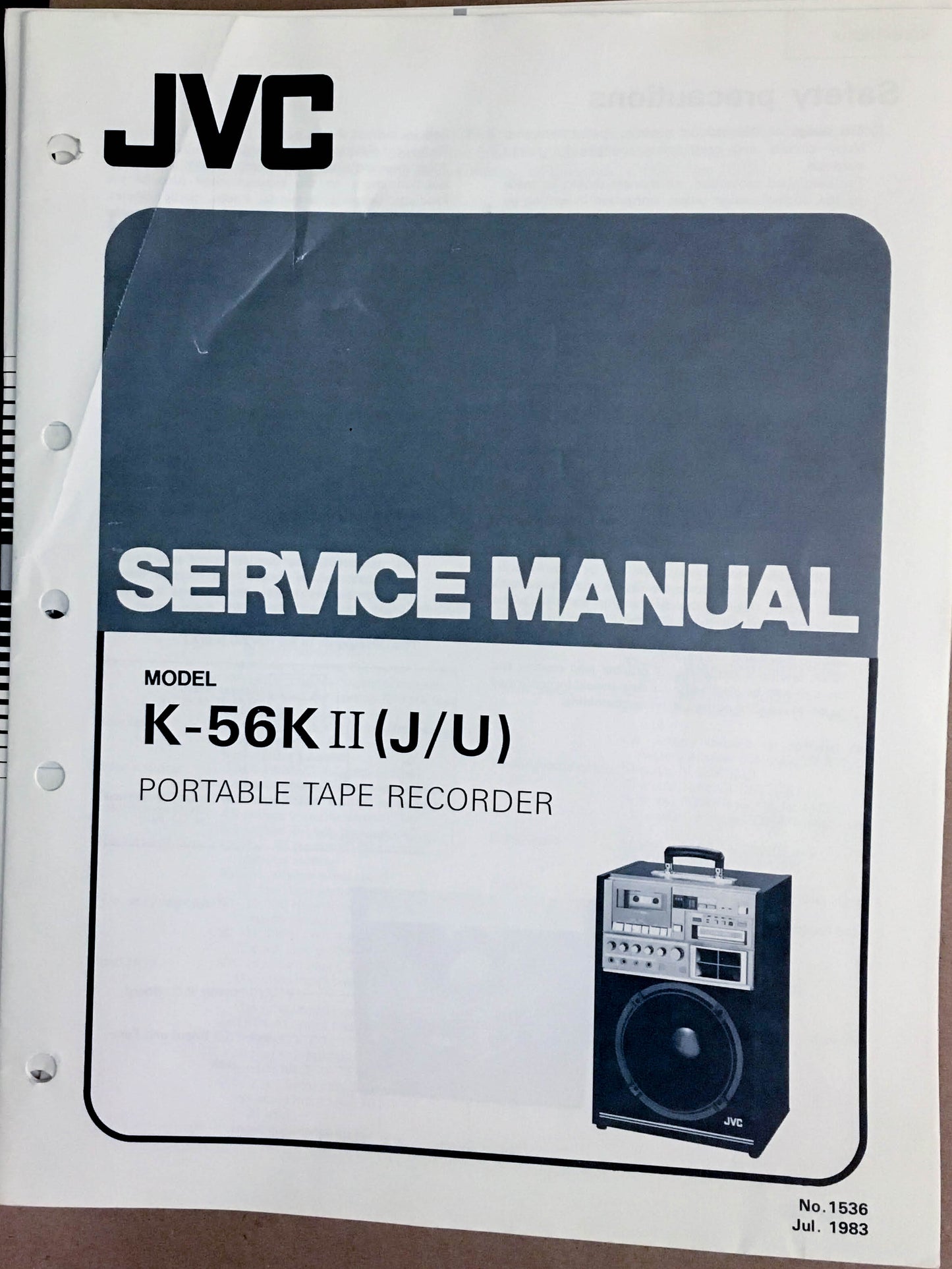 JVC K-56K II Tape Recorder  Service Manual *Original*
