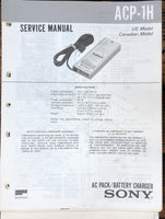 Sony ACP-1H Charger  Service Manual *Original*