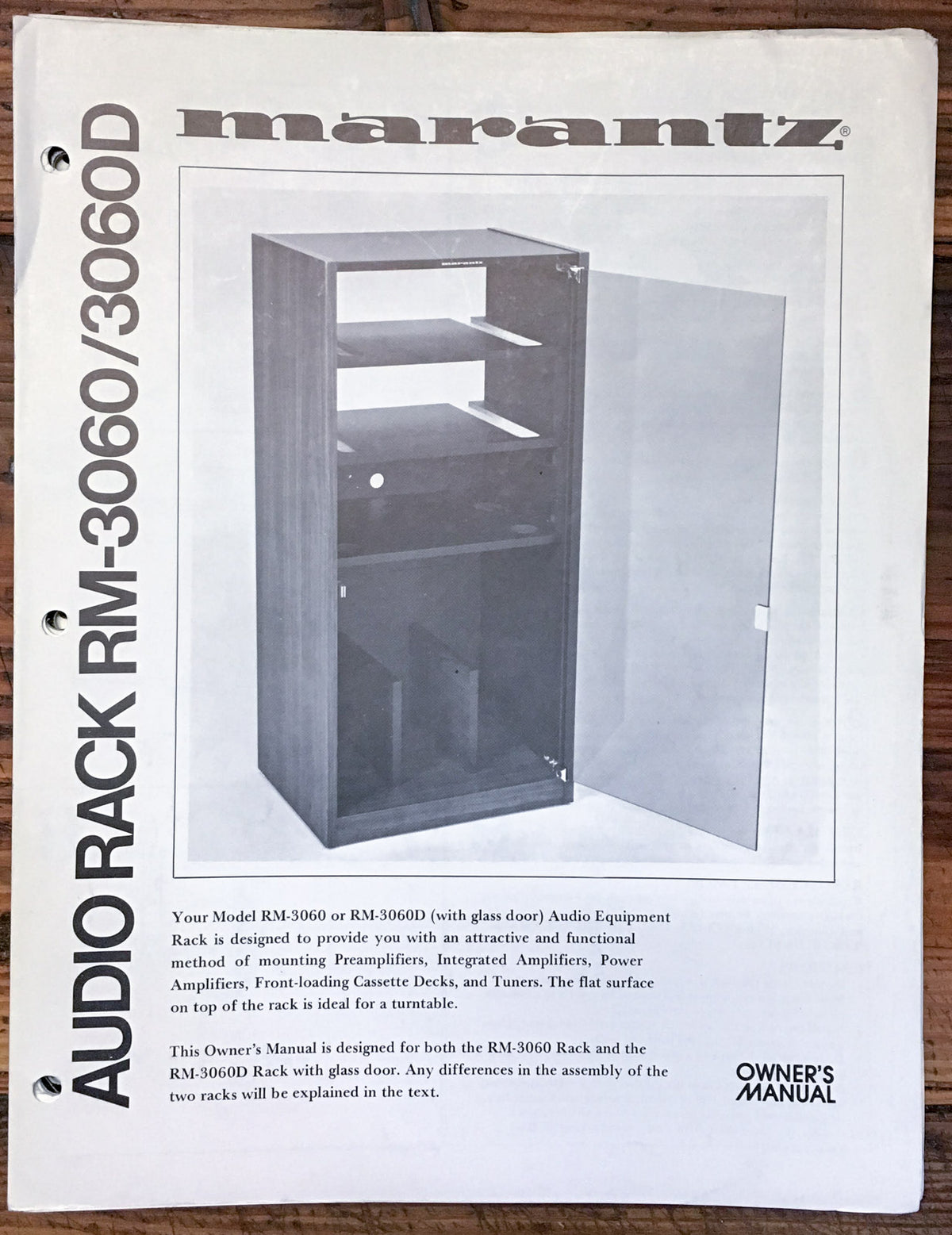 Marantz RM-3060 -3060D Audio Rack  Service Manual *Original*