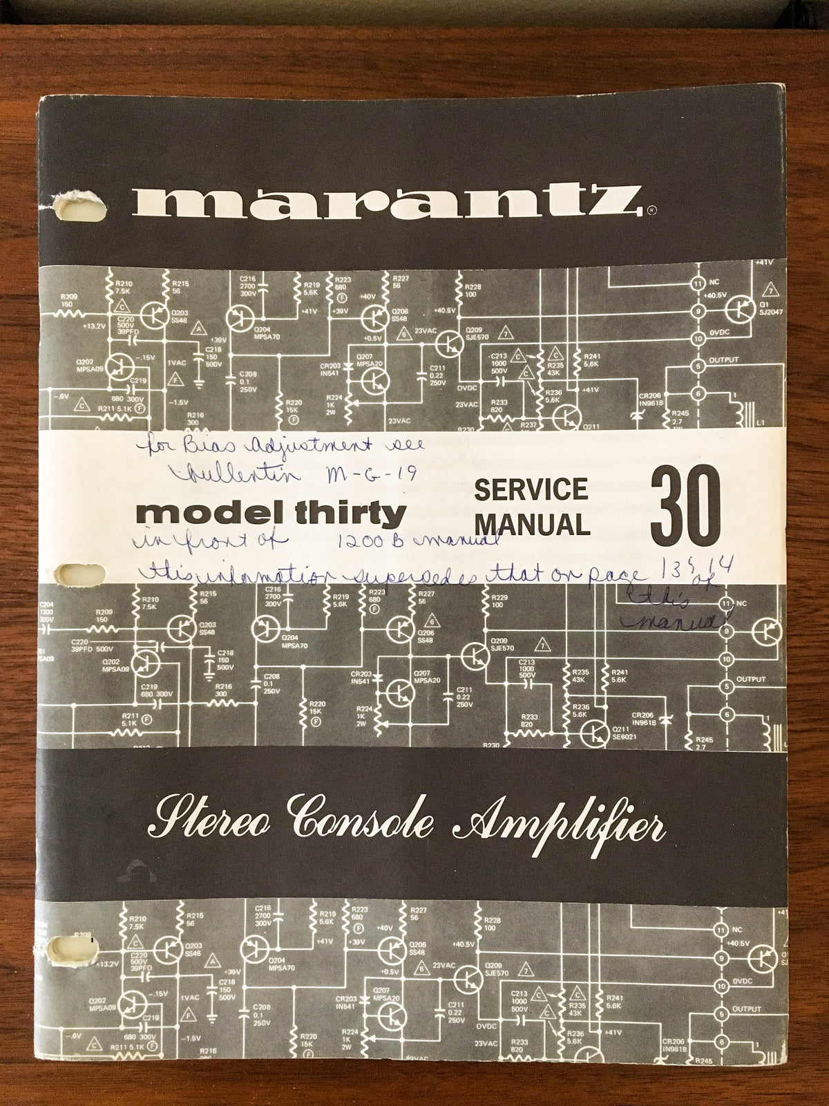 Marantz Model 30 Preamp / Preamplifier Service Manual *Original*
