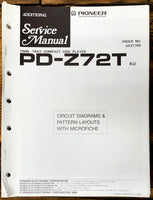 Pioneer PD-Z72T CD Player Add. Service Manual *Original*