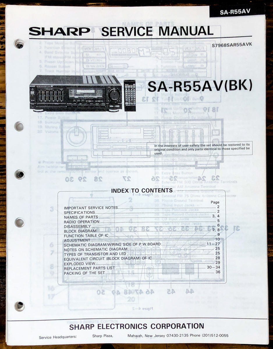 Receiver Service Manual *Original* – Vintage Audio Store - Vintage ...