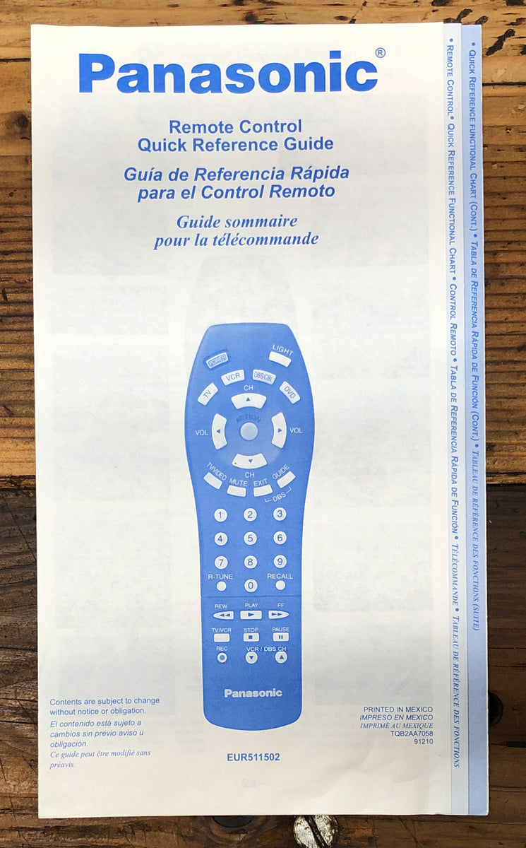 Remote Control Owner / User Manual *Original* – Vintage Audio Store ...