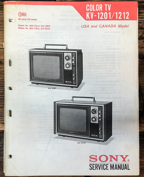 Sony KV-1201 KV-1212 TV  Service Manual *Original*