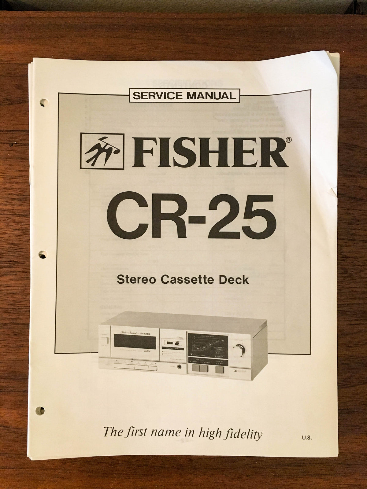 Fisher CR-25 Cassette Service Manual *Original*