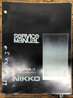 Nikko Alpha 1 Amplifier  Service Manual *Original*