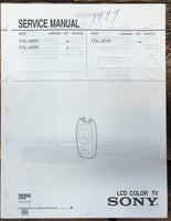 Sony FDL-220R FDL-221R LCD TV  Service Manual *Original*