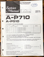 Pioneer A-P710 A-P510 Amplifier Service Manual *Original*