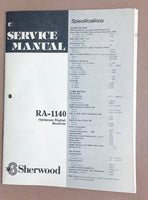 Sherwood RA-1140 Receiver  Service Manual *Original*