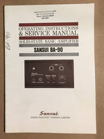 Sansui BA-90 Amplifier Service Manual *Original*