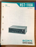 Sony HST-110A Stereo Music System Service Manual *Original*