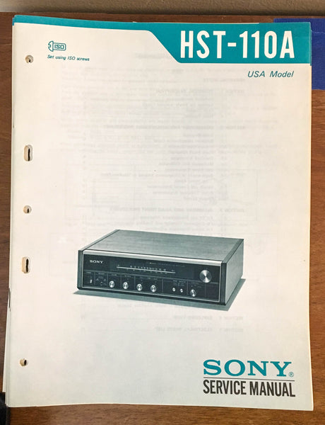 Sony HST-110A Stereo Music System Service Manual *Original*