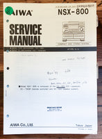 Aiwa NSX-800 Stereo Service Manual *Original*