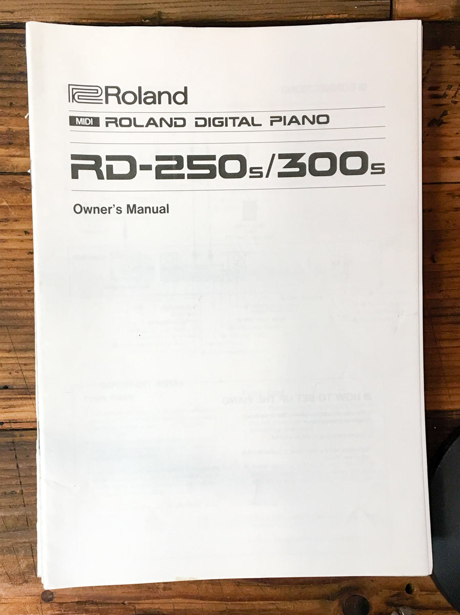Roland RD-250S RD-300S Digital Piano Owner / User Manual *Original*