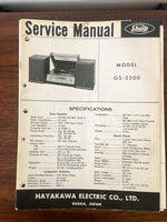 Sharp GS-5500 Stereo Service Manual *Original*