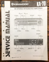 Kenwood KA-70 Amplifier 3 Service Manual *Original*