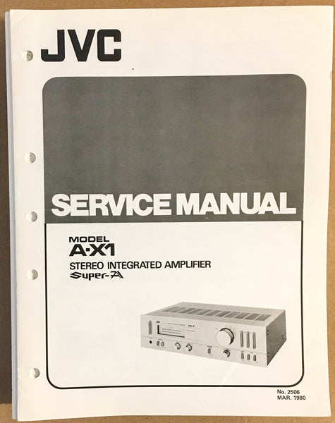 JVC A-X1 Amplifier  Service Manual *Original*