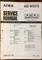 Aiwa AD-WX515 Cassette Service Manual *Original*