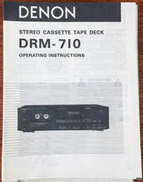 Denon DRM-710 Cassette Tape Owners Operating Manual *Original*