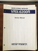 Vector Research VRX-6200R Receiver Service Manual *Original*